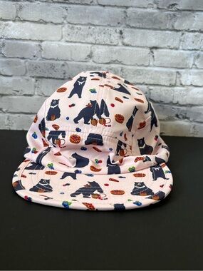 Trail Cap Bear Print Camping Five-Panel Cap